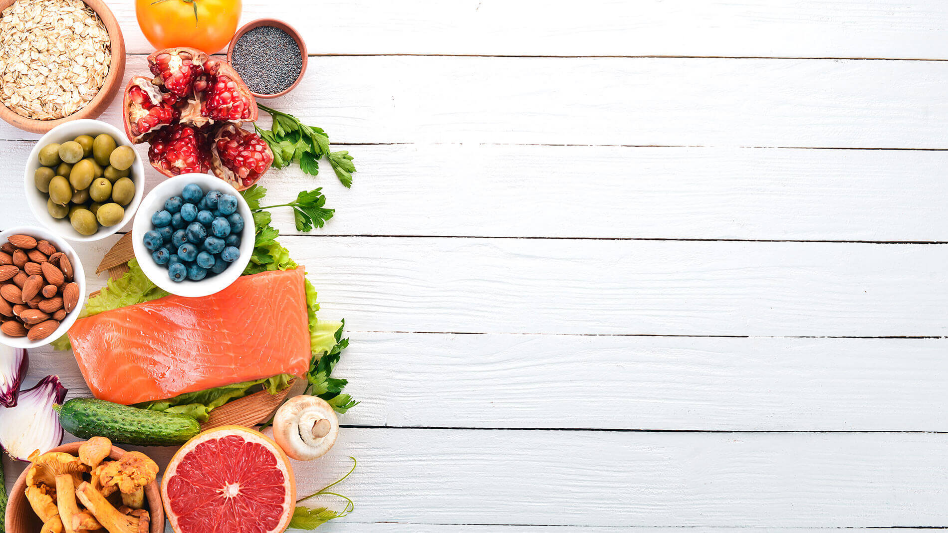 fruits, nuts and veggies