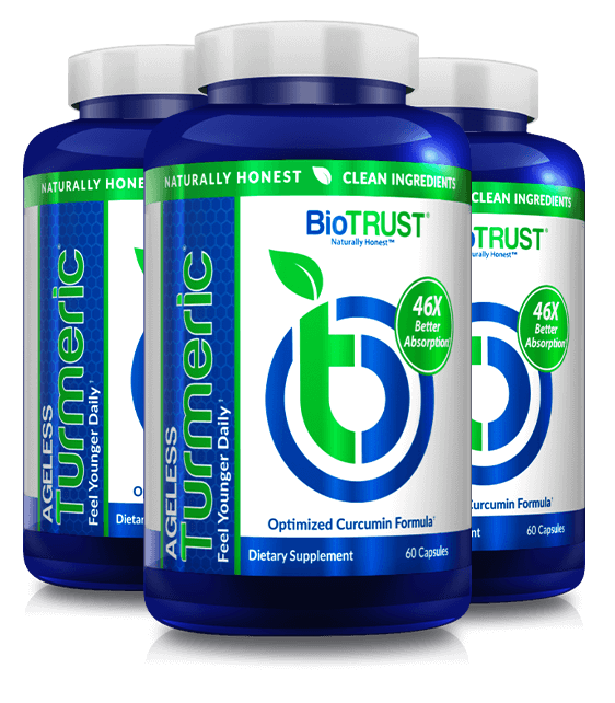 3 bottles of Ageless Turmeric