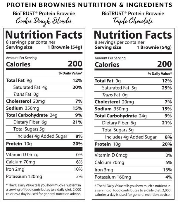 Protein Brownies Nutrition Facts
