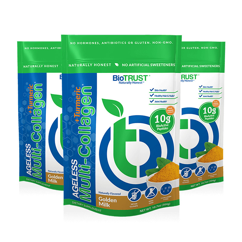 3 bags of Ageless Multi-Collagen plus Turmeric