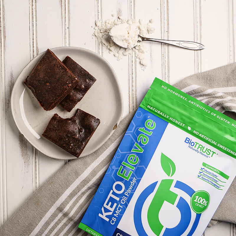 Keto Paleo Protein Brownies made with Keto Elevate