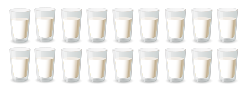 18 glasses of milk